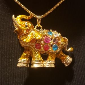 NWT Crystal Elephant Necklace by Betsey Johnson